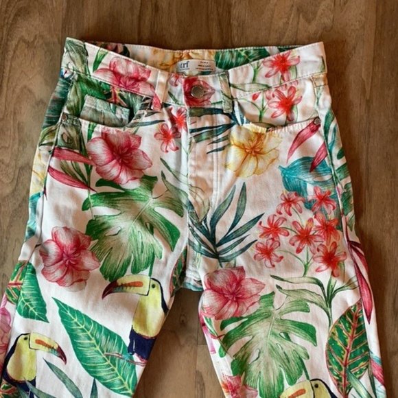 Zara Tropical Denim Pants - Picture 3 of 6